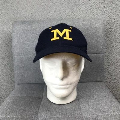 Michigan Wolverines Hat Cap Fitted Mens 7 1/4 Blue Yellow College Football Wool - Image 1 of 4