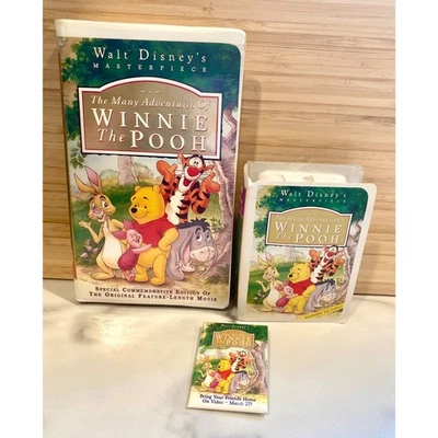 The Many Adventures of Winnie the Pooh VHS + 1996 McDonald’s Toy + Disney Pin - Image 1 of 4