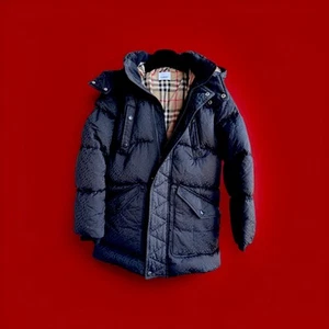 Burberry Black Boy Puffer Jacket Parka Size 10 Years - Picture 1 of 3