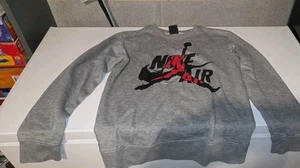 Boy's 12/13 Yrs Nike Air Jordan Jumpman Mashup Pullover Sweatshirt Gray - Picture 1 of 3