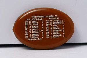 1980 KU Jayhawks KSU Wildcats Football Schedules Rubber Coin Pouch - Picture 1 of 3