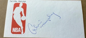 CALVIN MURPHY Personally Autographed Signed NBA Card ROCKETS FreeShip - Picture 1 of 2