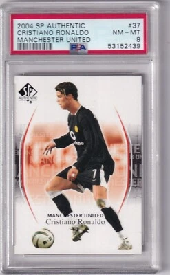 Upper Deck 2004 SP Authentic No. 37 Cristiano Ronaldo Rookie PSA 8 - Image 1 of 2