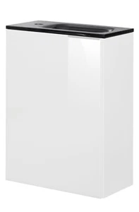 Gäste WC Set SBC 2-tlg 45 cm Badmöbel Badezimmerschrank Weiß Fackelmann KARA - Bild 1 von 3