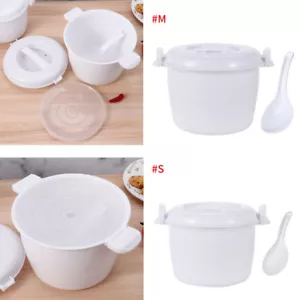 Hervidor de arroz microondas de grado alimenticio PP conveniente con paleta de arroz olla de vapor espesar - Imagen 1 de 34