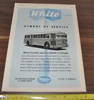 1947 White Coach Bus Ad Magazine Canada lunettes de voiture canadiennes