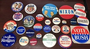 LOT Presidential Election Political Button Pinback Nixon Dick You can't lick our - Picture 1 of 2