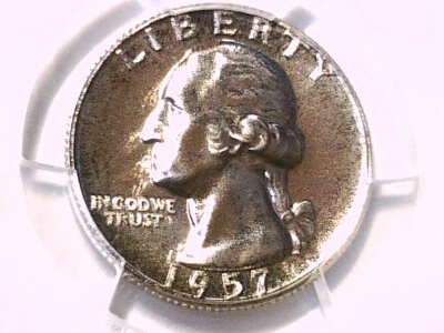 1957 PR Washington Quarter PCGS PR 67 37237021 - Image 1 of 3