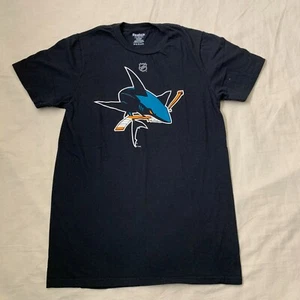 Reebok NHL San Jose Sharks Black Tee T Shirt Men’s Size S 88 Burns - Picture 1 of 7