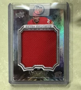 MATTHEW CORONATO 2023-24 UD Black Diamond Extra Exquisite Patch Rookie RC /349 - Picture 1 of 2
