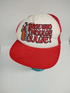 Vintage Those Who Indulge Bulge Trucker Mesh Humor Hat Guy - Picture 1 of 6