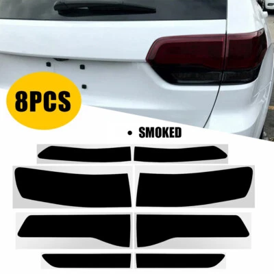 8X Smoke Tail Light Vinyl Tint Precut Overlay For 2014-21 Jeep Grand Cherokee O - Image 1 of 4