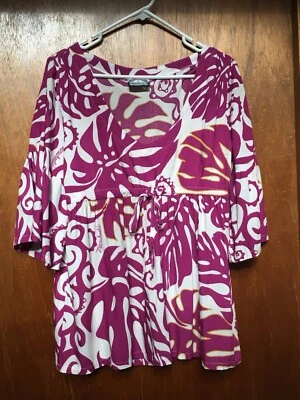 Manuheali’i M Gorgeous Babydoll Top Adjustable Empire Waist Rayon - Image 1 of 4