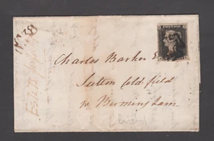 QV GB SG 1 1d Penny Placa Negra 7 AE Cubierta de Luto Atada Negra Cruz de Malta MX - Imagen 1 de 5