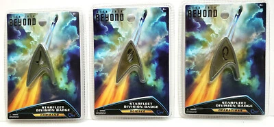 Star Trek BEYOND Deluxe QMX Magnetic Metal Insignia Badge- 3  Diff- Your Choice - Image 1 of 4
