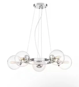 Designers Fountain Welton 5 Light Chandelier, Chrome 92085-CH - Picture 1 of 5