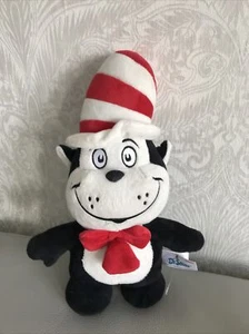 Aurora CAT IN THE HAT soft plush toy Dr Seuss Black red striped hat 11” - Foto 1 di 9