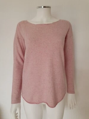 Boden cashmere Jumper Cardigan soft pink with buttoned back Size UK 6 - Image 1 of 4