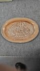 Vintage McCoy Pottery Brown Turkey Platter #9370 Embossed Tray 16 ½” Long, Mint