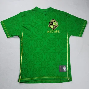 Red Ape T-Shirt Herren Gr. Large Grün Kurzarm Y2K AOP Hip Hop Skater Tee - Bild 1 von 8