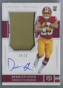 Camiseta deportiva Panini National Treasures Football Derrius Guice 2018 automática/control #24/25 - Imagen 1 de 2