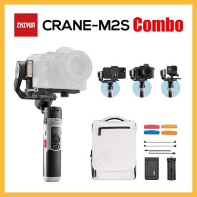 ZHIYUN CRANE M2S Combo Kit 3-Axis Gimbal Stabilizer for Action Camera Smartphone - Image 1 of 4