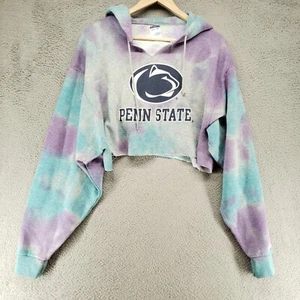 Penn State University Jerzees NuBlend Tie Dye Cropped Hoodie Damen L - Bild 1 von 14