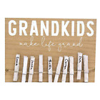 Grandkids Wood Sign with clips