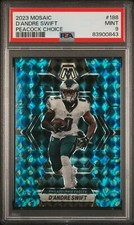 2023 Mosaic Peacock Choice SSP CASE HIT #188 D’Andre Swift. PSA 9 MINT POP 0 🔥