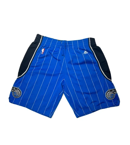 EUC Adidas Orlando Magic Basketball Shorts Mens Medium Stripe Pinstripe NBA Blue Cover
