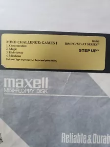 MIND CHALLENGE:GAMES I, Concentration, Magie, Hide-Away, Mindscan 5.25 IBM Rarität - Bild 1 von 2