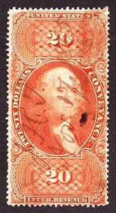 US R98c $20 Conveyance Revenue Used VF SCV $125 - Picture 1 of 2