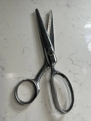VTG SEARS STAINLESS PINKING SHEARS 9" SCISSORS NO 2001 USA MADE - Image 1 of 4