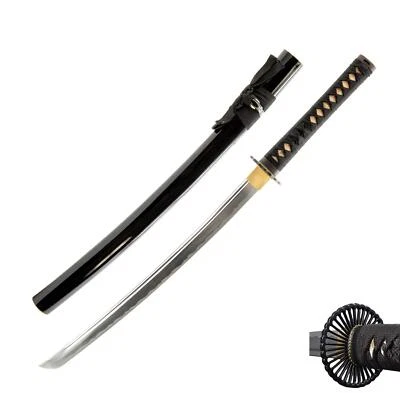 HMS Unsharpened Iaido Iaito Wakizashi Trainging Sword, Aluminium Alloy Blade, Fu - Image 1 of 4