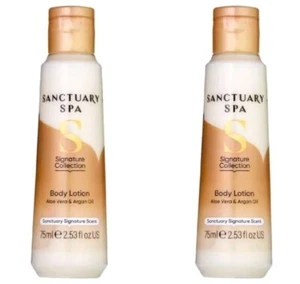 2x Sanctuary Spa Signature Collection Body Lotion - Travel Size - 2x 75ml - New - Picture 1 of 2