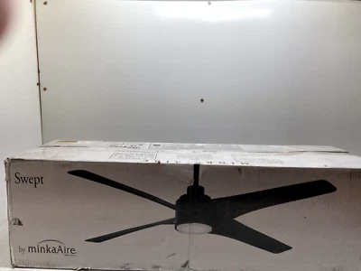 Minka Aire F543L-SL Swept Silver 56" Ceiling Fan with Remote Control - Image 1 of 4