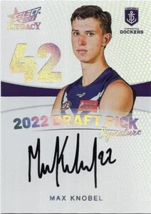 2023 Select Legacy Draft Pick Signature Platinum (DPSP42) Max KNOBEL Freo 25/40 - Bild 1 von 1