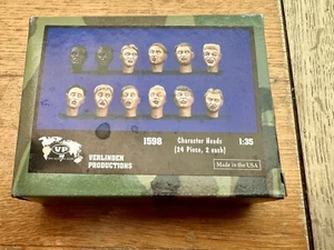 Verlinden Belguim 1598-Character Heads- 24 piece 1:35 -Resin Models BOXED - Picture 1 of 1