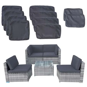 10 PCs Outdoor Patio Furniture Cushion Cover Set Replacement Covers Slipcover - Picture 1 of 5