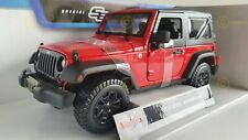 MAISTO 1:18 Scale - 2014 Willys Jeep Wrangler in Red - Diecast Model Car