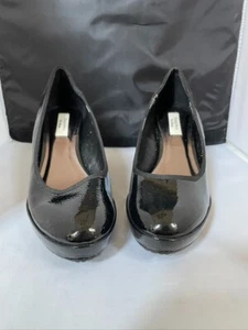 Damen Simply Vera Wang schwarz Lackleder Plateau Keilabsatz Gr.8 neu defekt - Bild 1 von 14