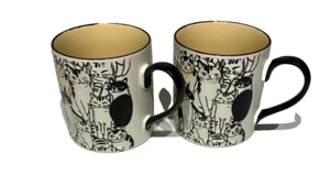 SET OF 2 New Spectrum Designz Cambry Cat Friends Stoneware Mugs 18 oz - Picture 1 of 5