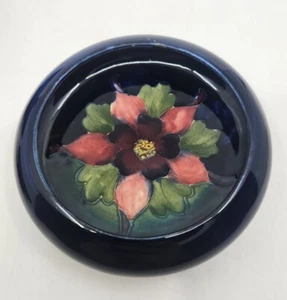 Vintage Moorcroft Columbine Small Bowl 1950s Chipped - Picture 1 of 5