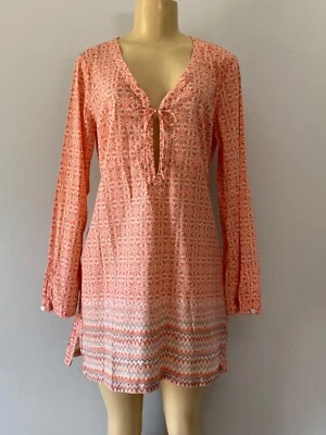 VESTIDO TÚNICA ATLETA DEL SOL CUBRE TOP NARANJA MELOCOTÓN TALLA M Foto 1 de 4