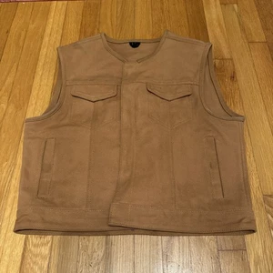 Heavy Hitter First MFG Co. Men's Motorcycle Canvas Vest Sz. Large - Picture 1 of 8