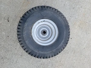 SINGLE Carlisle Turf-Saver Front Riding Mower Tire 15x6-6 w/ Gray Rim - Picture 1 of 3