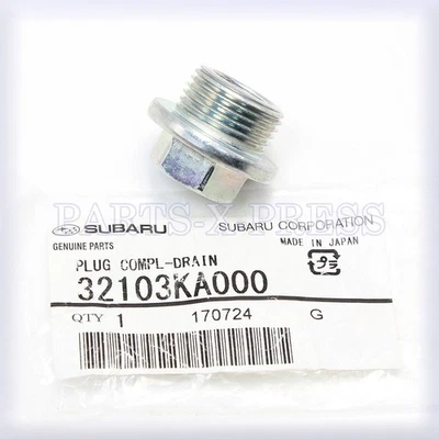 OEM GENUINE SUBARU IMPREZA LEGACY BAJA MAGNETIC ENGINE OIL DRAIN PLUG 32103KA000 - Image 1 of 4