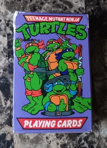 Vth 90's Teenage Mutant Ninja Turtles Playing Cards w/ Box 1990 TMNT Purple - Picture 1 of 4