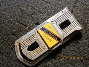 Vintage Wells Lamont GLOVES STERLING SILVER ADVERTISING MONEY CLIP - Picture 1 of 3