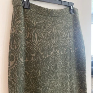 Peruvian Connection Pima Cotton Jacquard Knit A Line Maxi Skirt - M - Picture 1 of 11